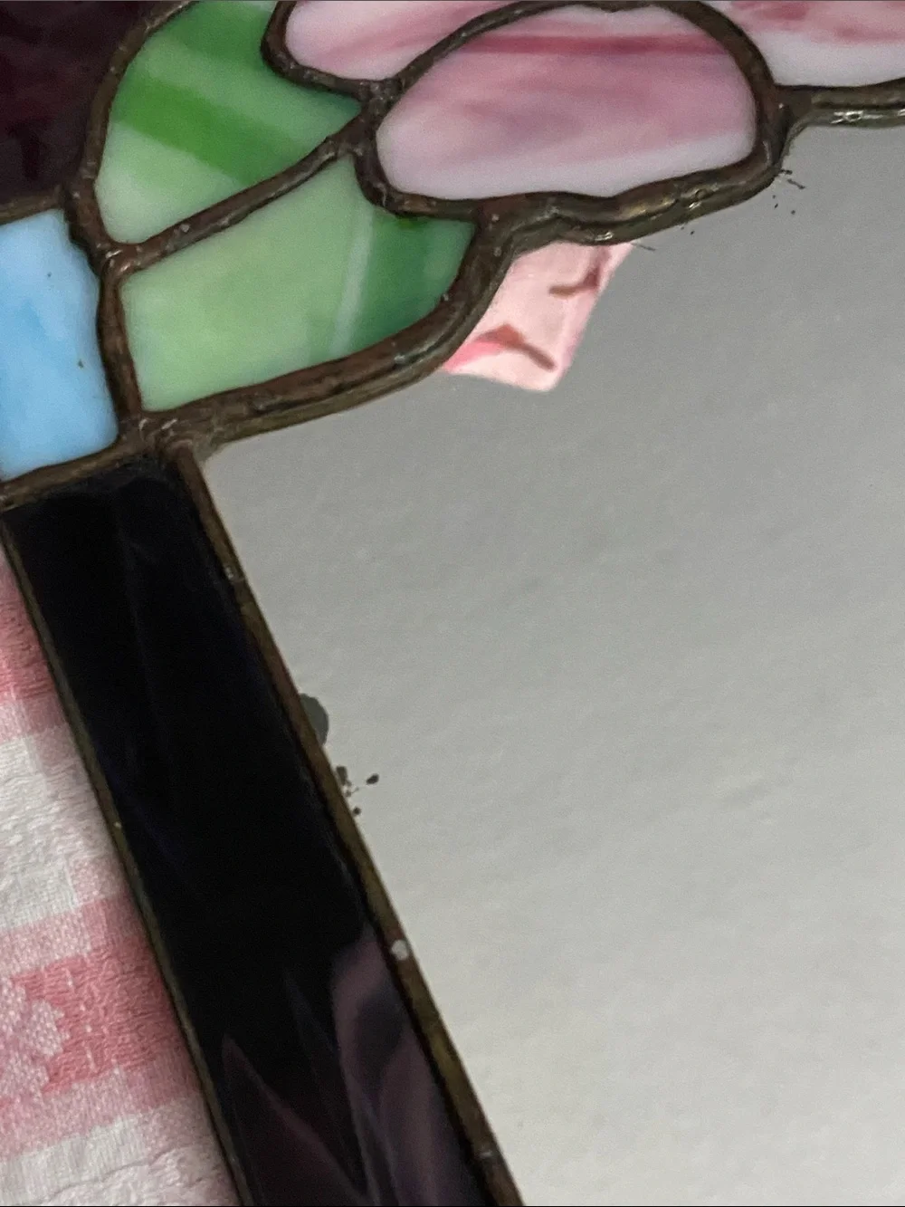 Stained Glass Floral Mirror